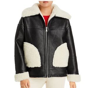APPARIS Catalina Faux Leather Bomber Jacket Flawed
